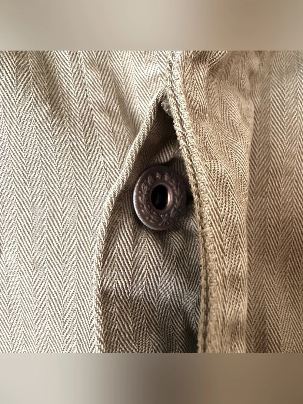 Ralph Lauren RRL Double RL Cotton Herringbone Coverall Workwear Olive Green XL